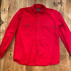 Woolrich heavy flannel red shirt size M